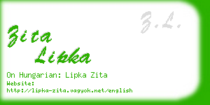 zita lipka business card